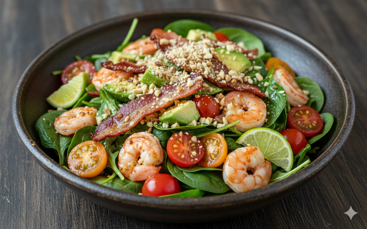 Tucci’s Salad | Fresh, Crunchy Bacon & Prawn Salad