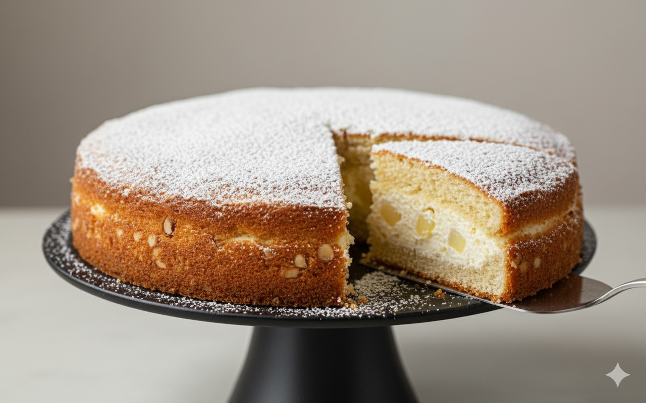 Ricotta & Pear Hazelnut Cake