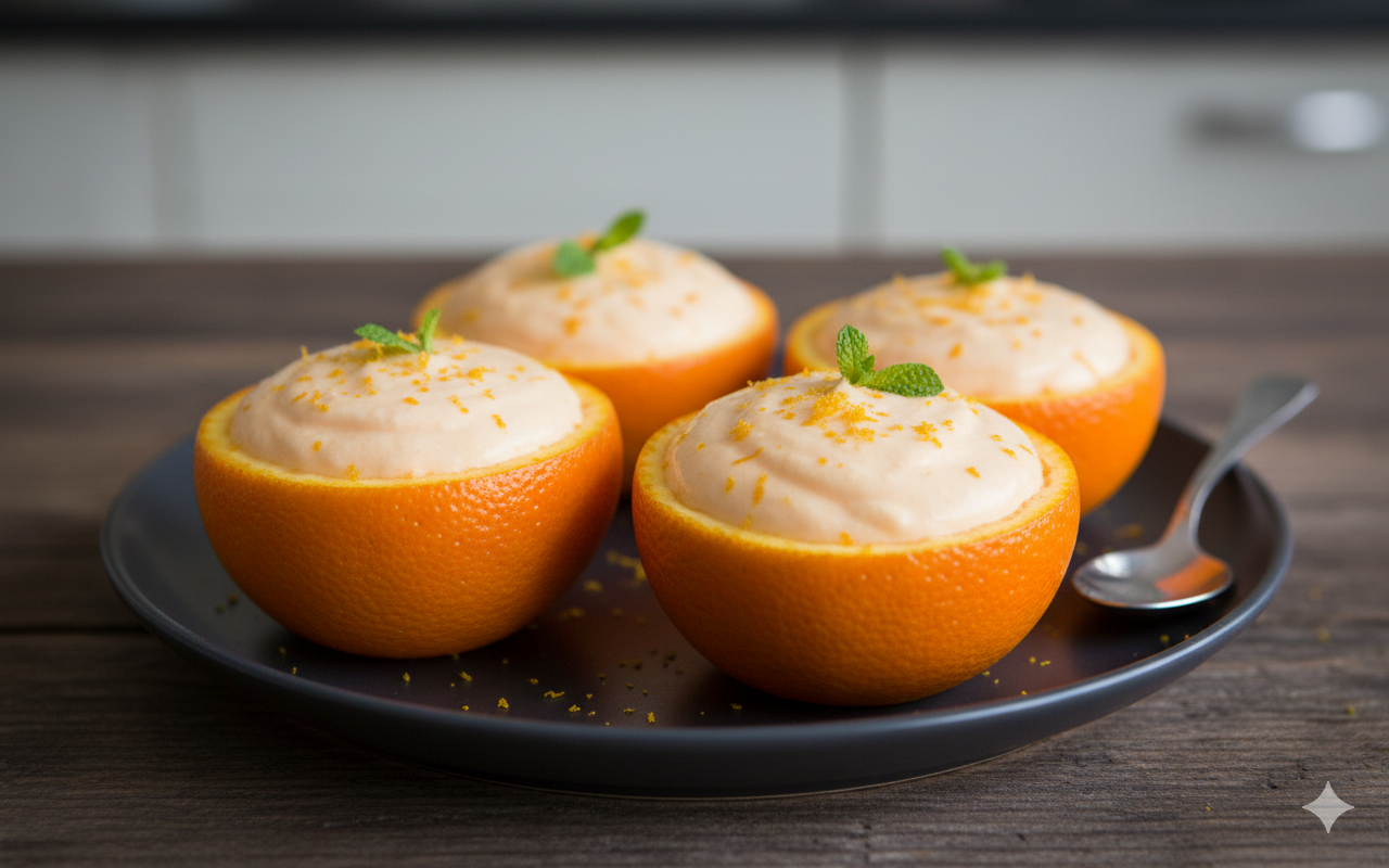 Orange Dessert | Creamy, Fresh & Served in Its Own Shell