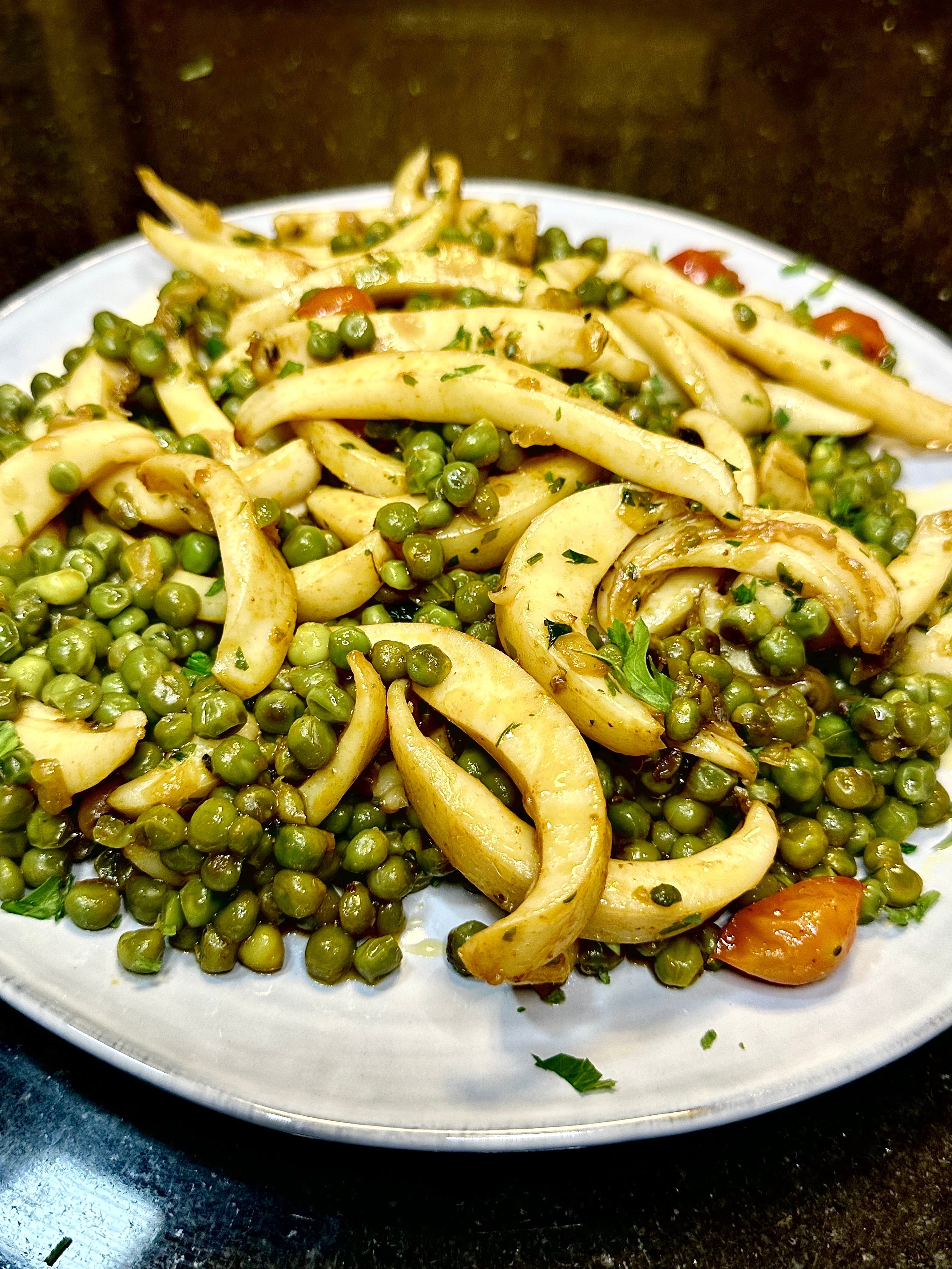 Cuttlefish with Green Peas | Authentic Southern Italian Classic