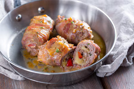 Involtini di Carne | Italian Beef Rolls with Ham & Cheese