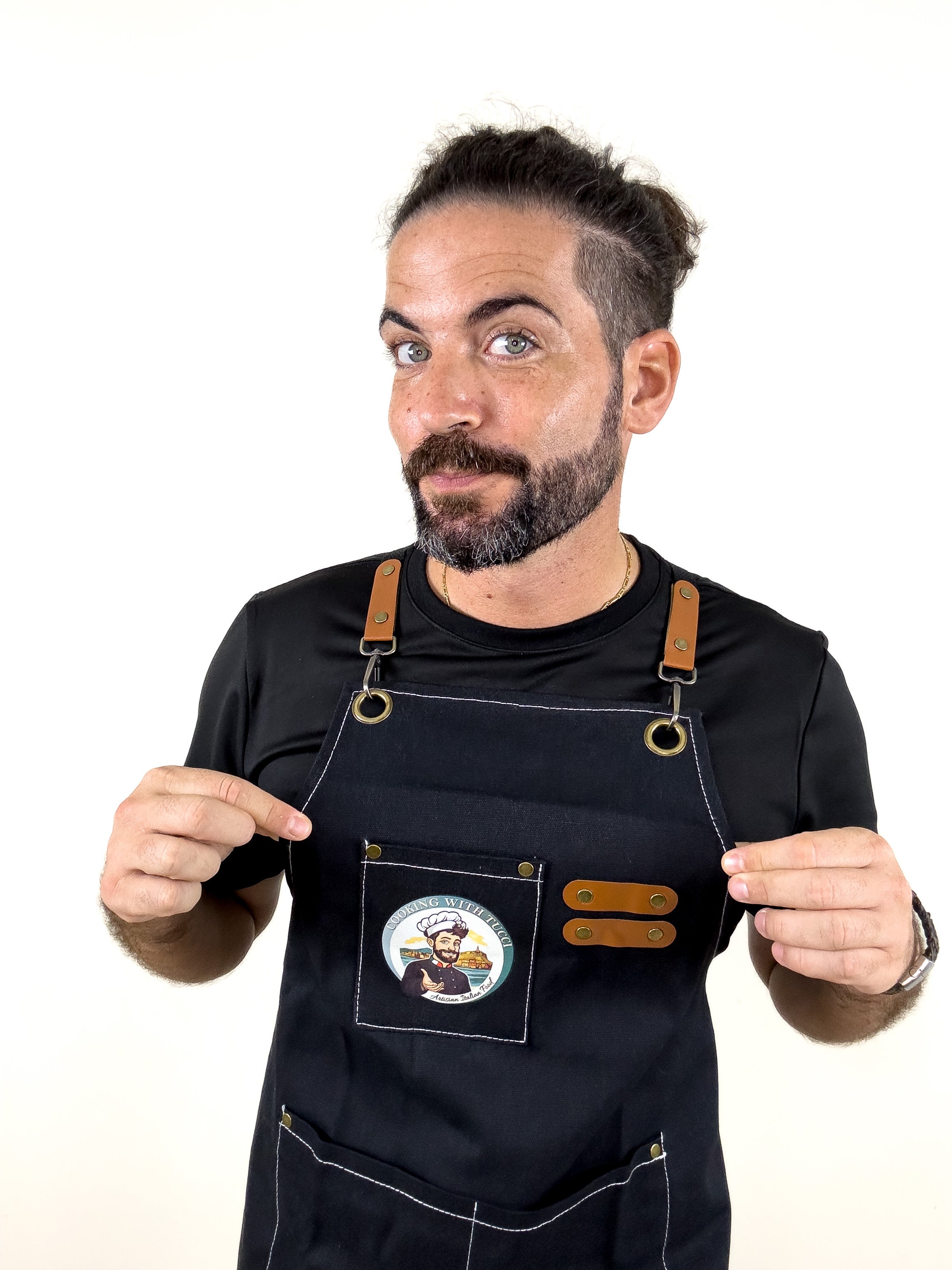 Cooking with Tucci Chef Apron Black