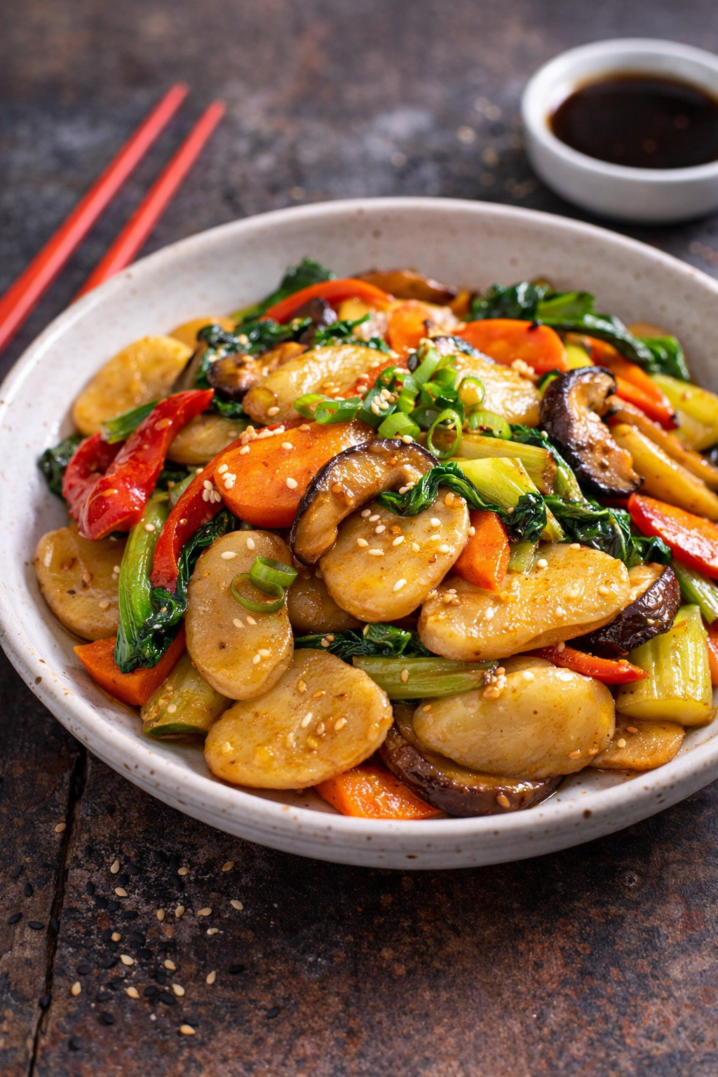 Rice Gnocchi with Vegetables