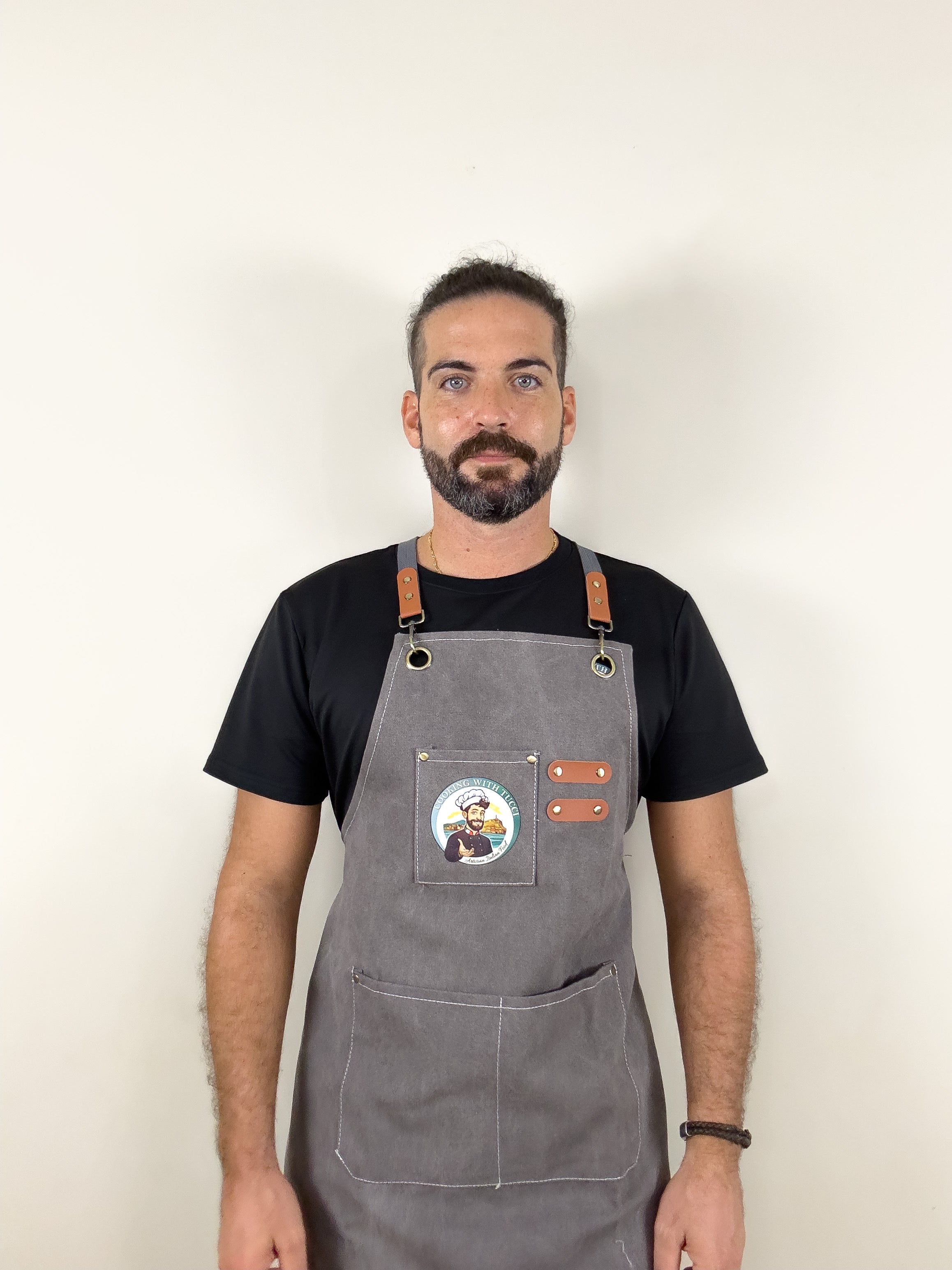 Cooking with Tucci Chef Apron Grey