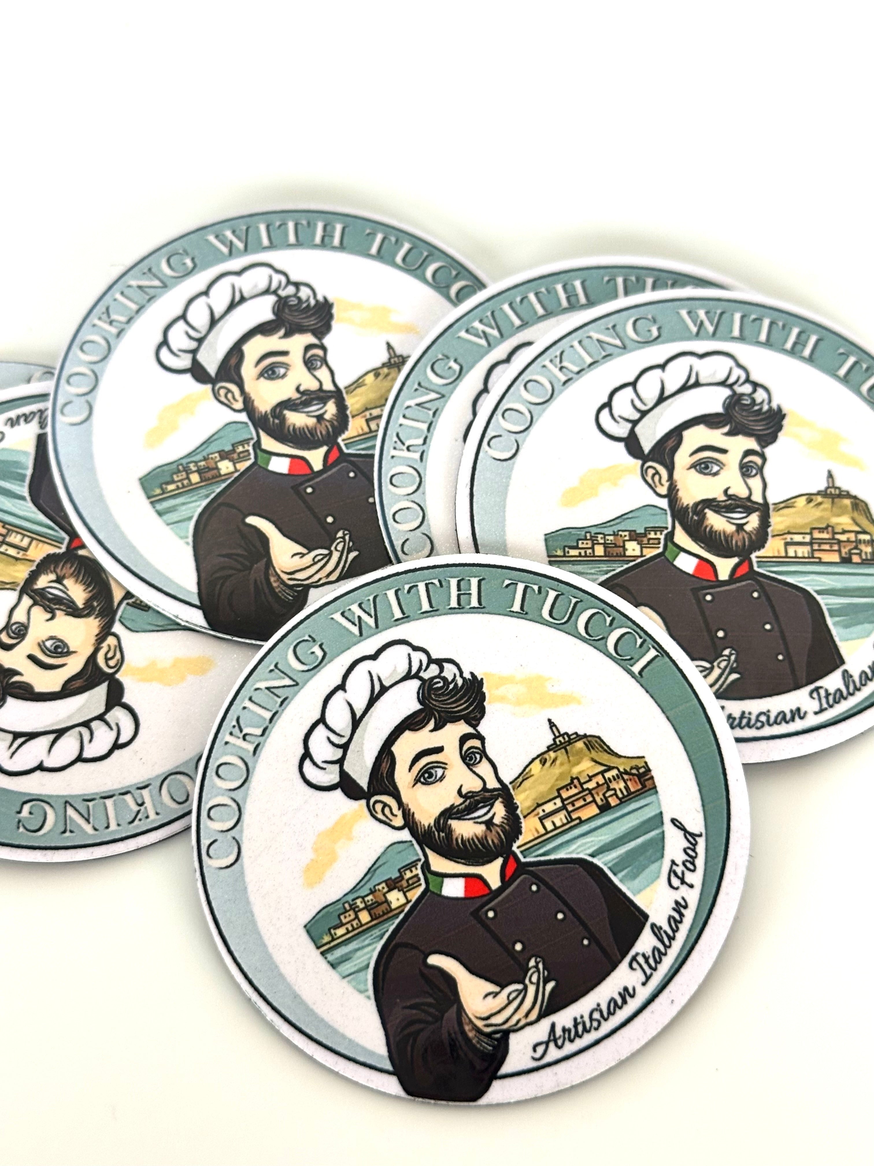 Cooking with Tucci Logo Fridge Magnet