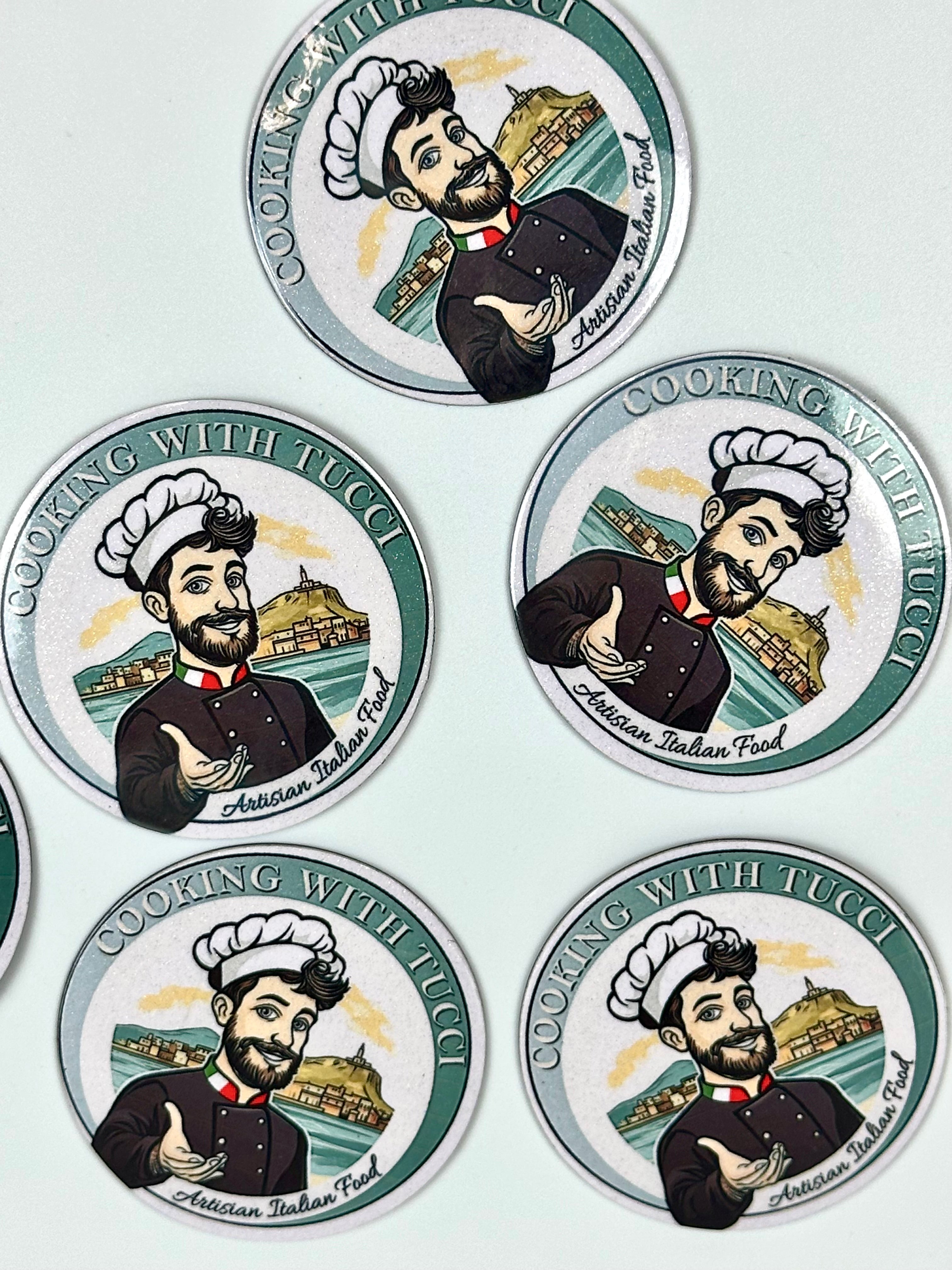 Cooking with Tucci Logo Fridge Magnet