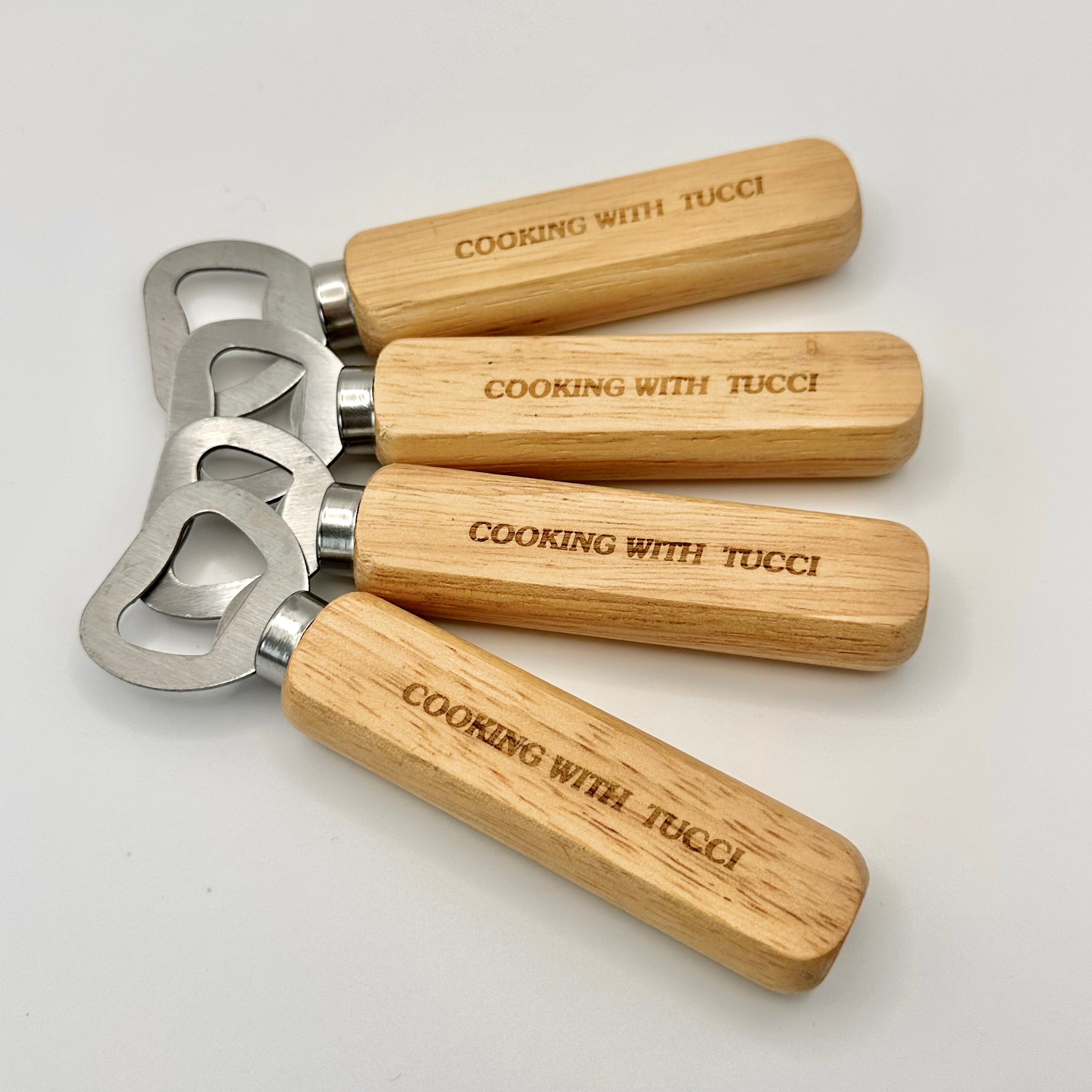 Cooking with Tucci Wooden Beer Opener