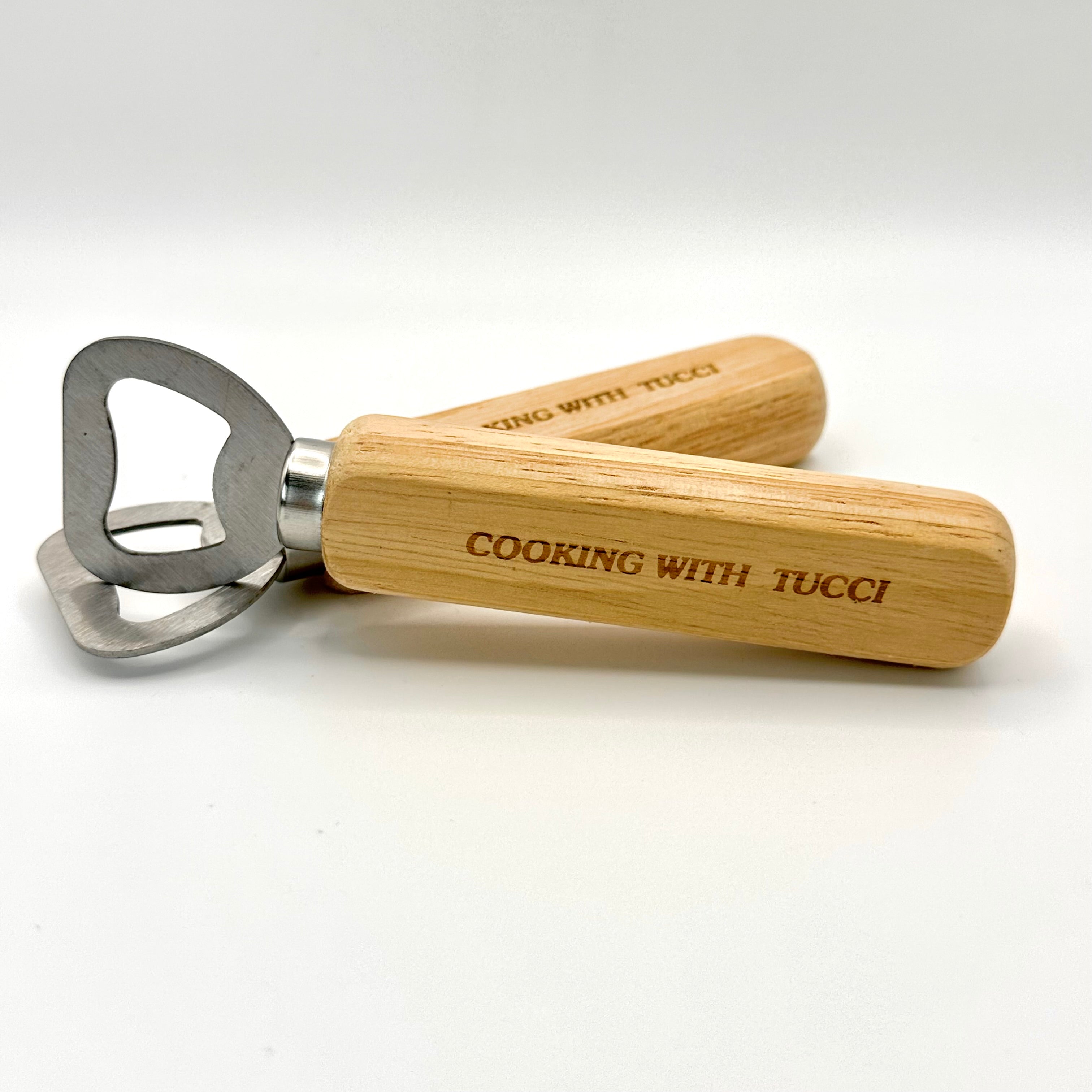 Cooking with Tucci Wooden Beer Opener